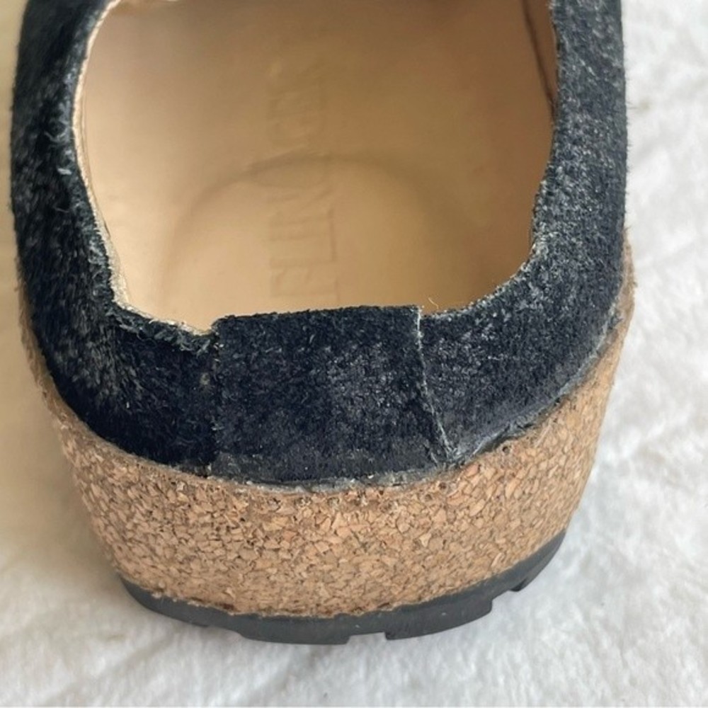 Haflinger Womens Size 36 Black Slip On Scuffed Leather Mule/Clog - Picture 10 of 13